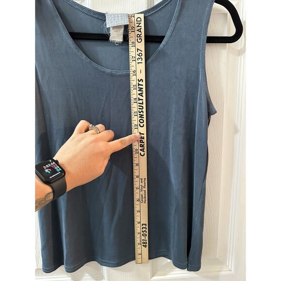 Rabbit Rabbit Rabbit Design Woman’s Tank Top Blue Medium - Picture 6 of 7